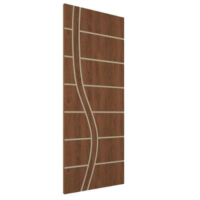 Kit 2 Portas De Madeira Frisada U.v 210cm X 90cm - R70ss Imbuia