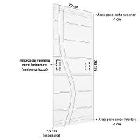 Kit 3 Portas De Madeira Frisada U.v 210cm X 70cm - R70ss Mogno - 3