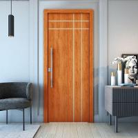 Porta De Madeira Frisada U.v 210cm X 90cm - R40t Mogno - 3