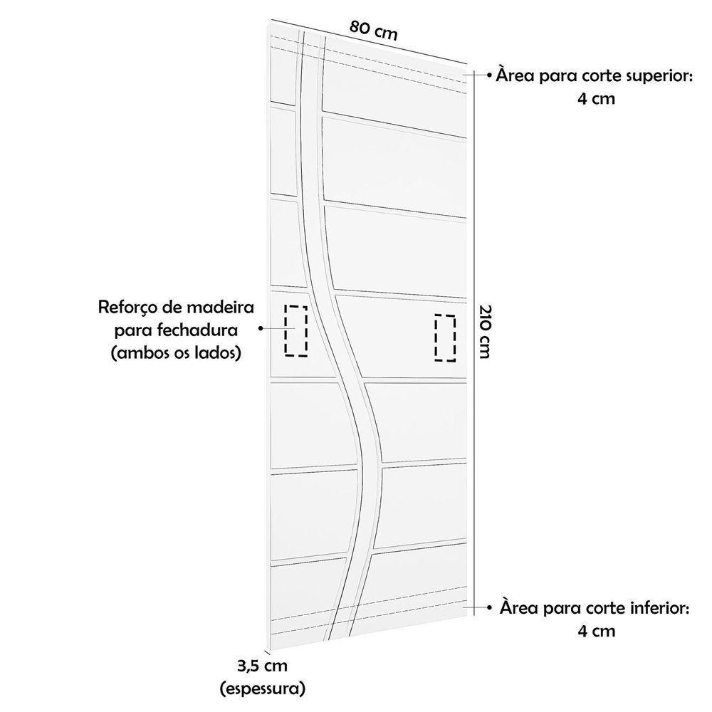 Kit 3 Portas De Madeira Frisada U.v 210cm X 80cm - R70ss Cerejeira - 2