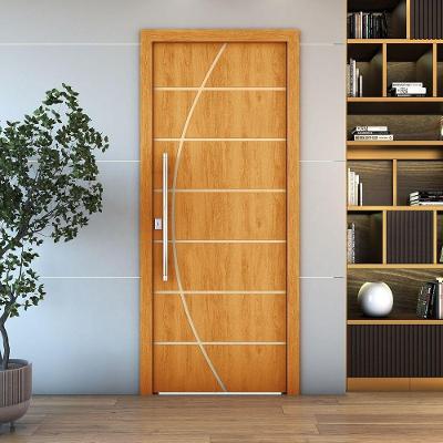 Kit 3 Portas De Madeira Frisada U.v 210cm X 70cm - R20c Cerejeira