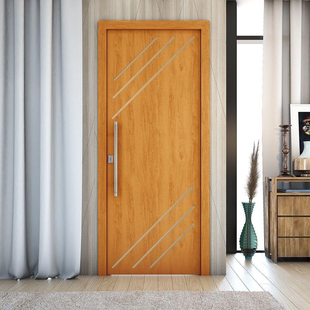 Porta De Madeira Frisada U.v 210cm X 70cm - R30k Cerejeira - 2