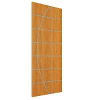 Kit 3 Portas De Madeira Frisada U.v 210cm X 90cm - R20c Cerejeira - 1