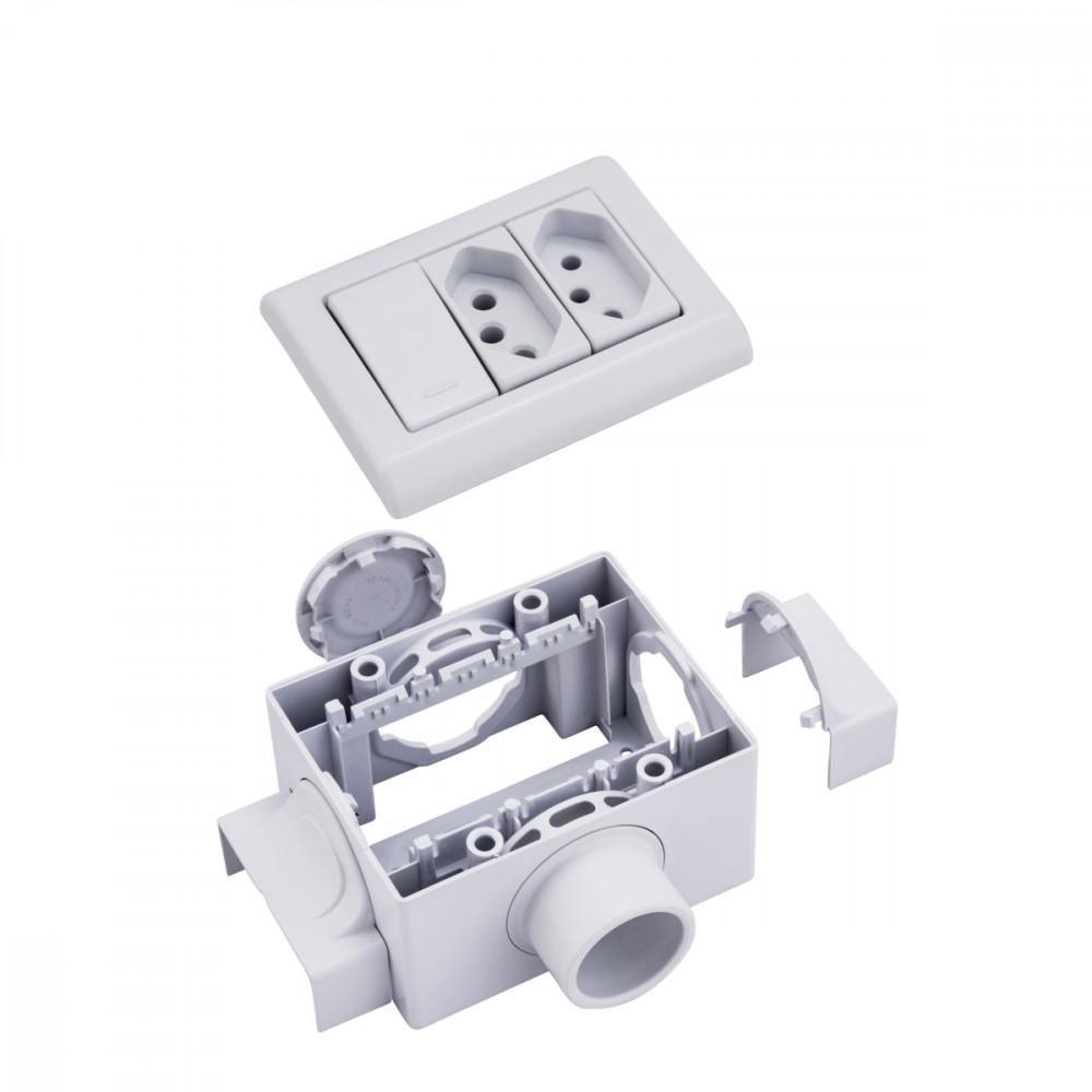 Caixa De Sobrepor X 3 Postos Para Eletrodutos Branca - 5