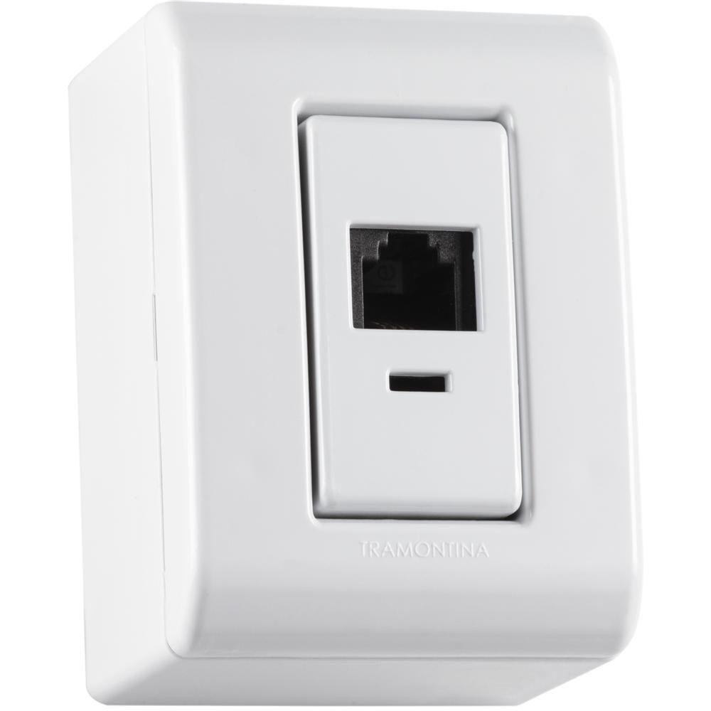 Caixa De Sobrepor Com 1 Tomada Rj11 Lizflex Branca - 3