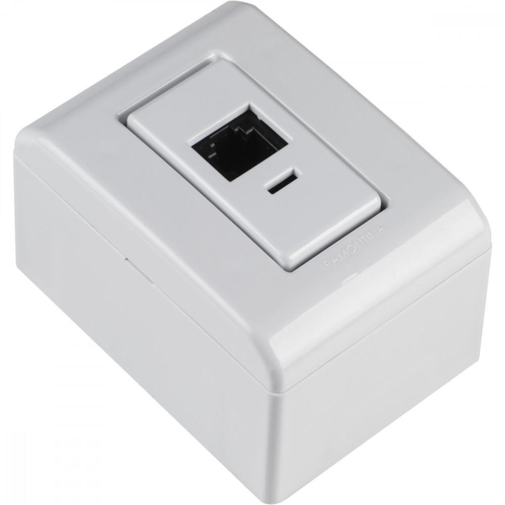 Caixa De Sobrepor Com 1 Tomada Rj11 Lizflex Branca - 6