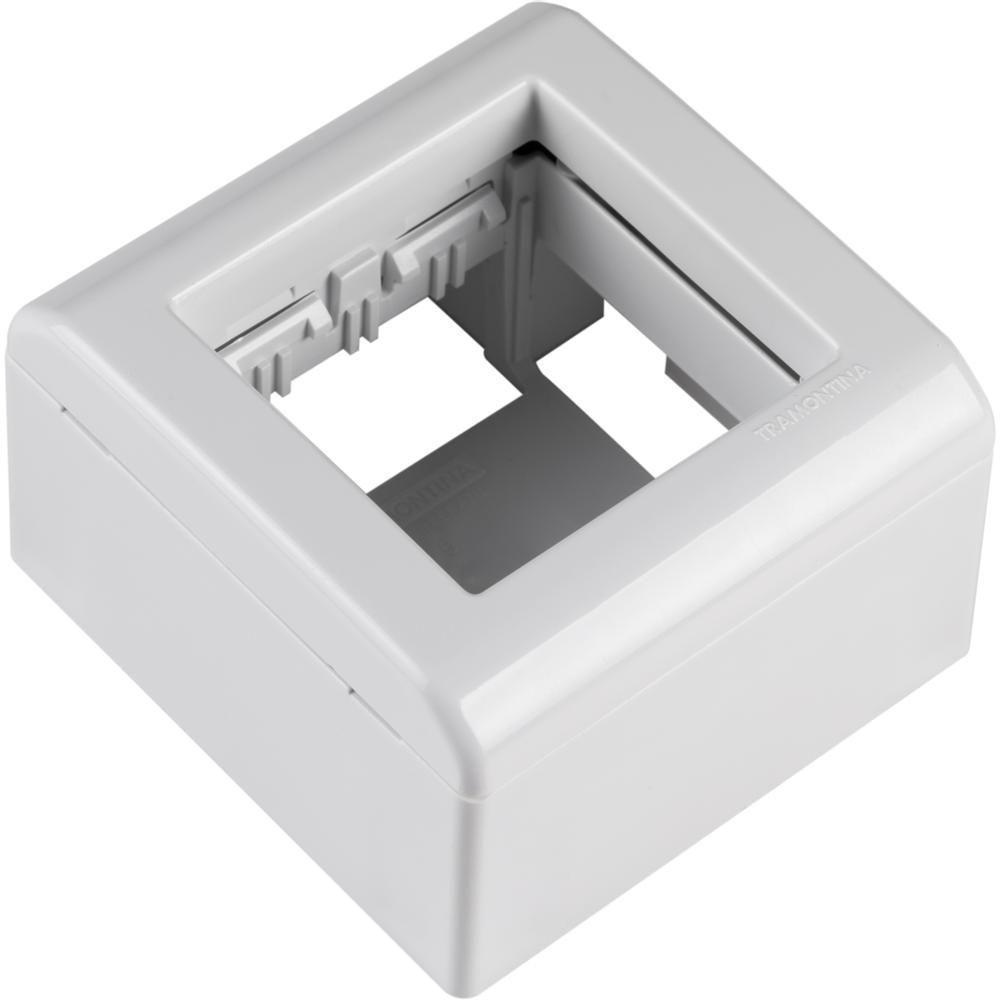 Caixa De Sobrepor 2 Postos Tramontina Lizflex Branca - 3