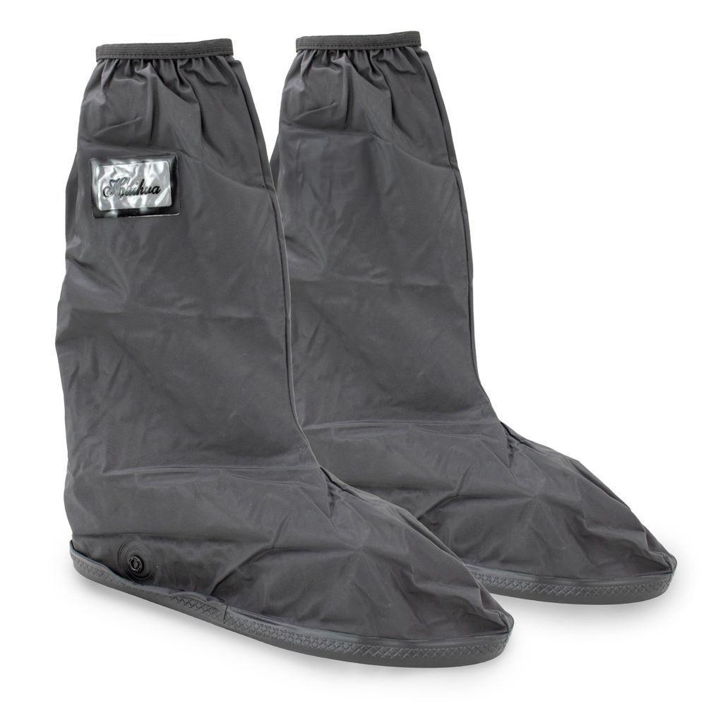 Polaina Bota Galocha Impermeavel Motoqueiro Moto Solado Chuva Preto Tamanho:l - 1