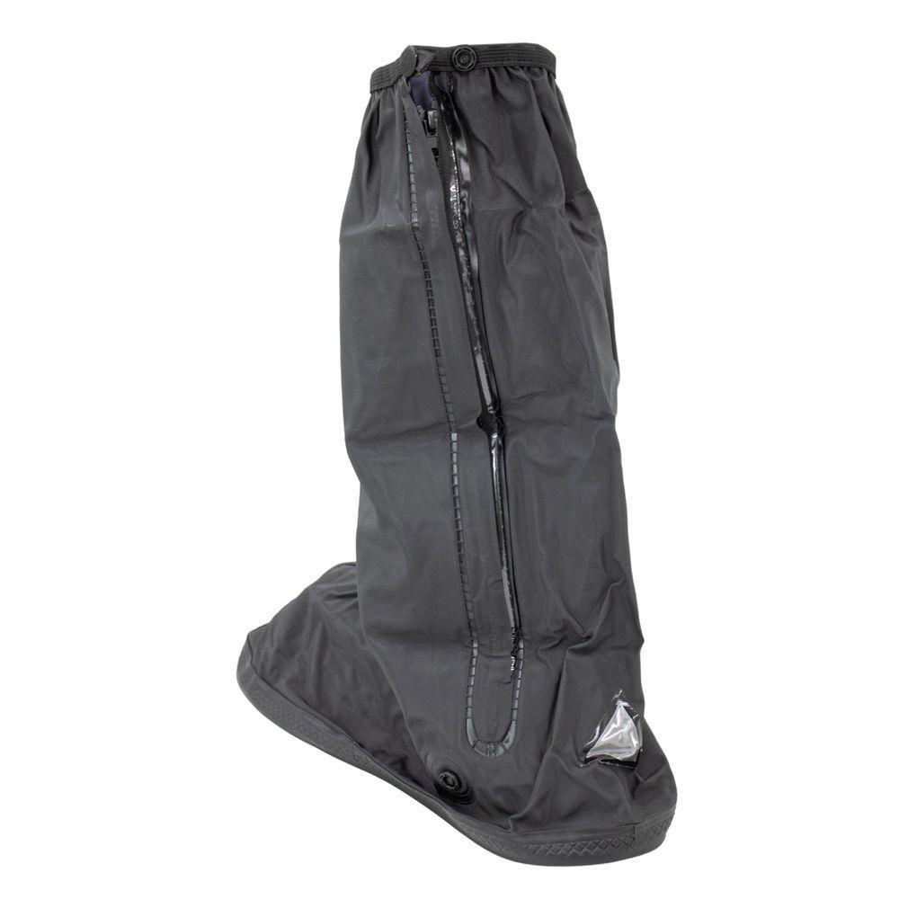 Polaina Bota Galocha Impermeavel Motoqueiro Moto Solado Chuva Preto Tamanho:l - 2