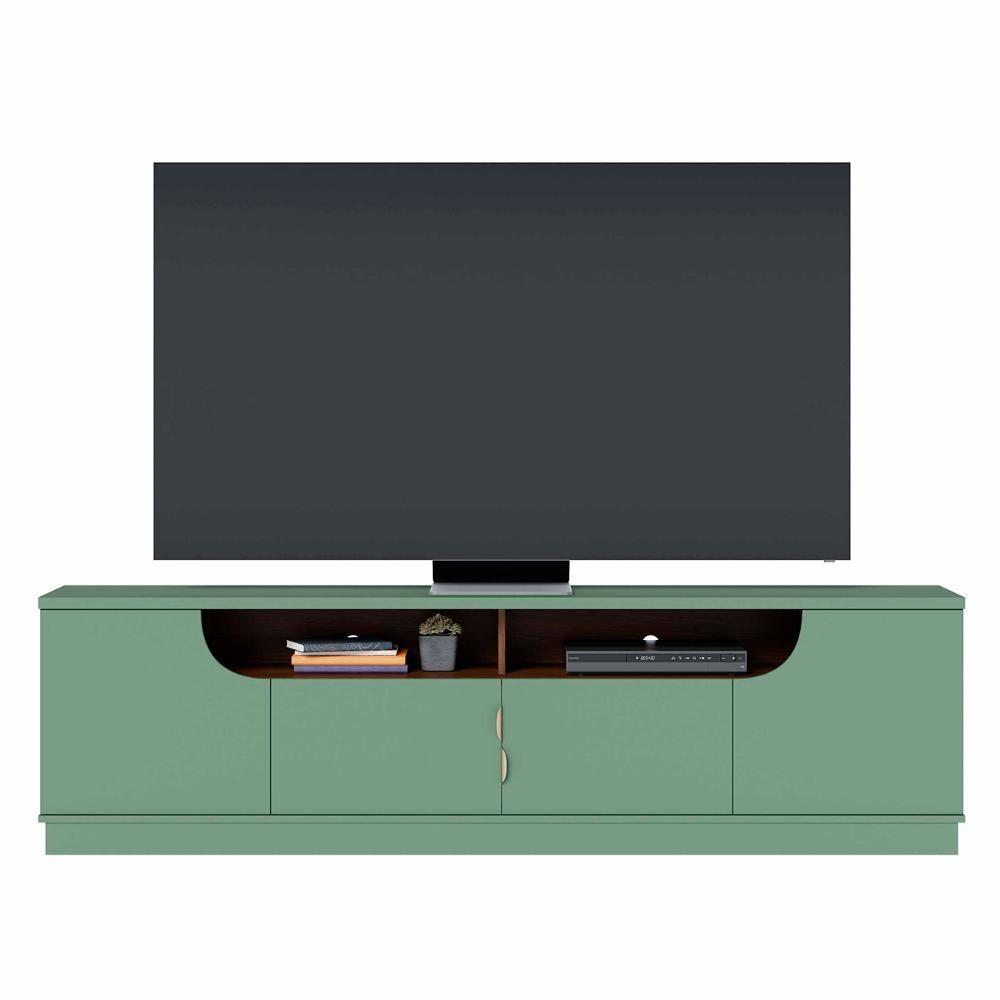 Rack Bancada Para TV 75 Polegadas 200cm Brescia Hortelã Amêndoa C05 - Mpozenato - 5