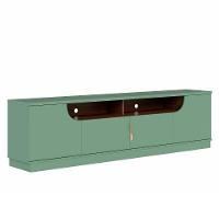 Rack Bancada Para TV 75 Polegadas 200cm Brescia Hortelã Amêndoa C05 - Mpozenato - 9