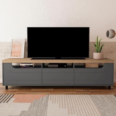 Rack TV 75 Polegadas 200cm Com 2 Portas Abel Carvalho Grafite A09 - Mpozenato