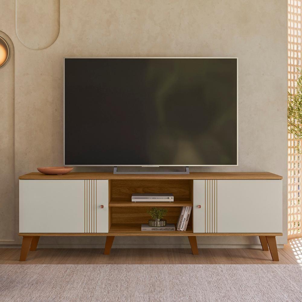 Rack Bancada Para TV 65 Polegadas 160cm Sia Nature Off White Z49 - Mpozenato - 7