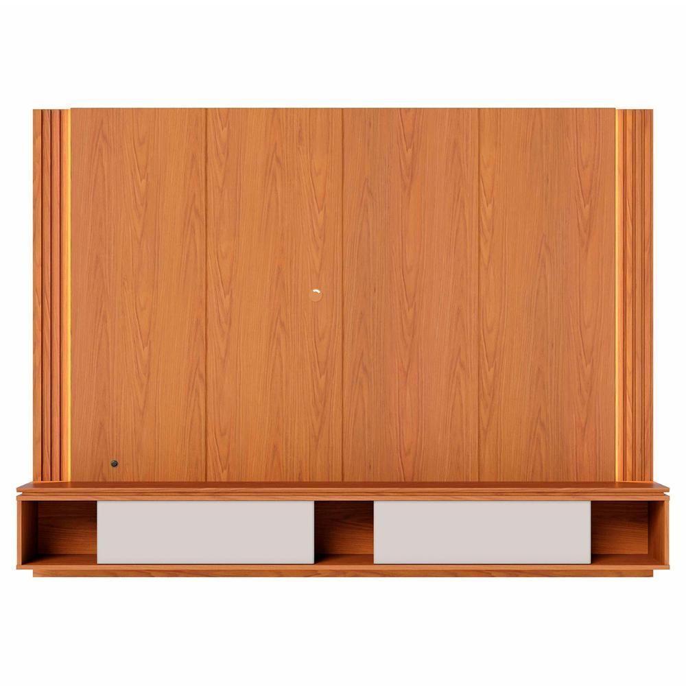 Painel TV 75 Polegadas E Bancada Suspensa Trento Freijó Off White C05 - Mpozenato - 5