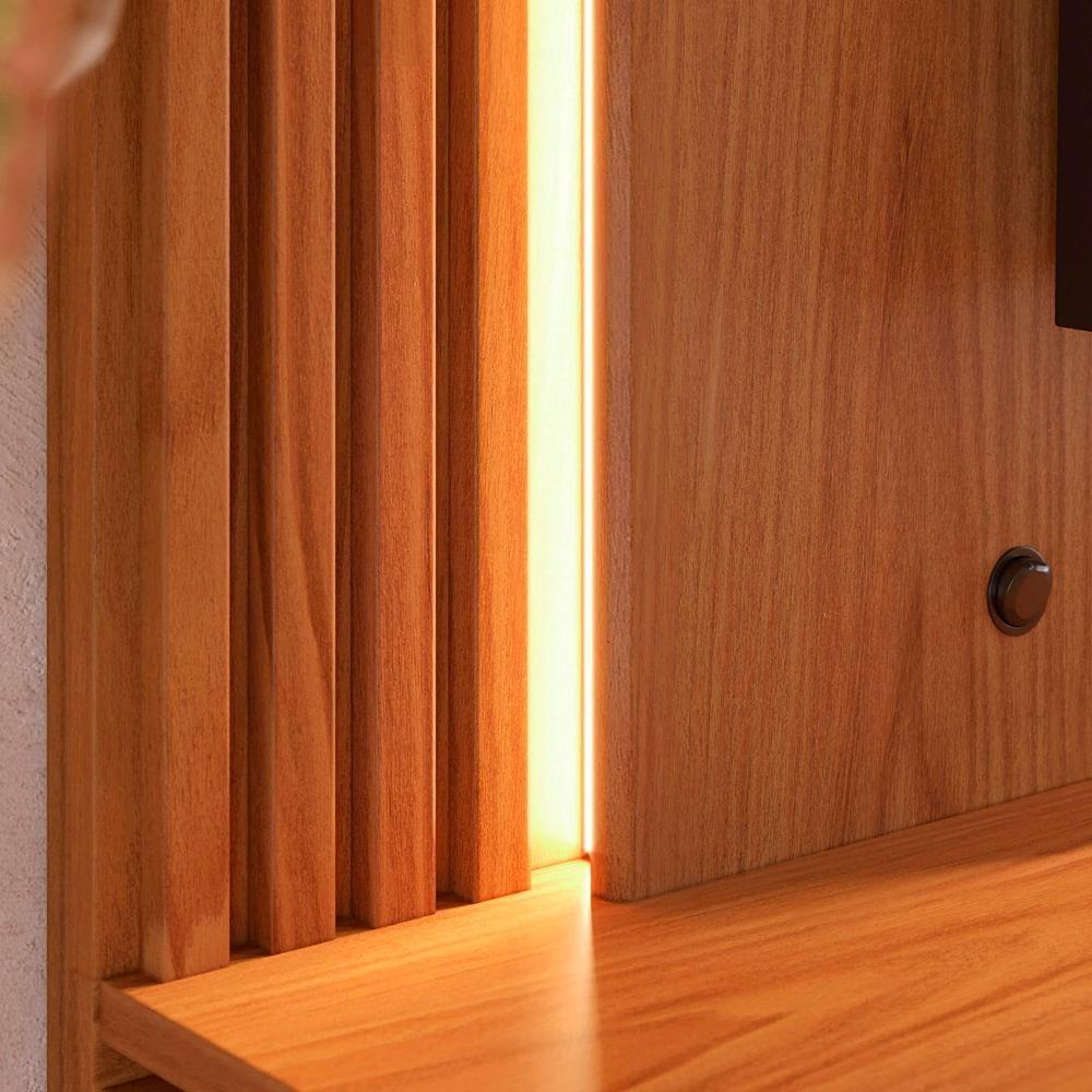 Painel TV 75 Polegadas E Bancada Suspensa Trento Freijó Off White C05 - Mpozenato - 9