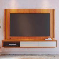 Painel TV 75 Polegadas E Bancada Suspensa Trento Freijó Off White C05 - Mpozenato - 7