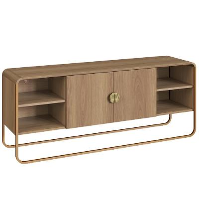 Rack Bancada Organica TV 55 Polegadas 150 Cm 28070 Artesano Hanover Dourado