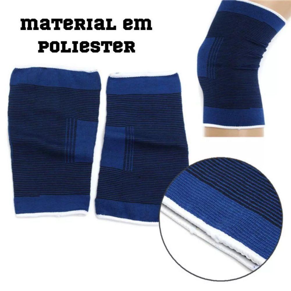 Joelheira Elástica Protetor Muscular Joelho Flexível Dor Lesão Ortopédica Esporte Par Resistente - 8