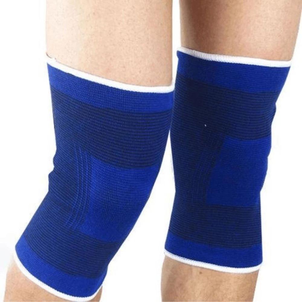 Joelheira Elástica Protetor Muscular Joelho Flexível Dor Lesão Ortopédica Esporte Par Resistente - 10