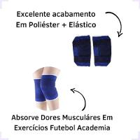 Joelheira Elástica Protetor Muscular Joelho Flexível Dor Lesão Ortopédica Esporte Par Resistente