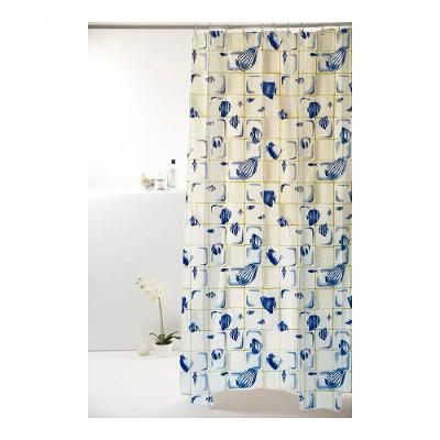 Coina Box Peva Peixes Azuis 180x160cm - Uzoo Cortina Box Peva 1.80x1.60m Concha Azul-branco 818917