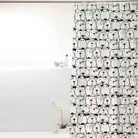 Coina Box Pvc Cachorros 198x180cm - Uzoo Cortina Box Pvc 1.98x1.80m Dog Preto-branco 818904 - 1