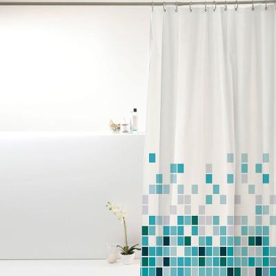 Coina Box Pvc Quadriculado Verde 198x180cm - Uzoo Cortina Box Pvc 1.98x1.80m Quadriculado Verde 818909