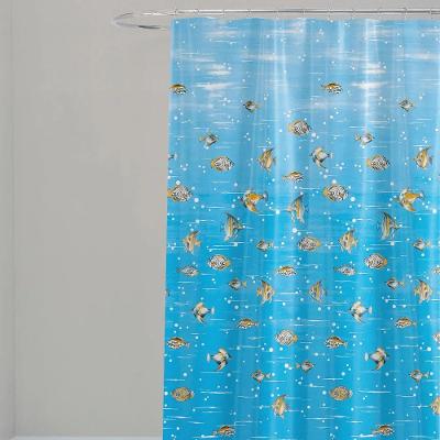 Coina Box Poliéster Peixe No Fundo Do Mar 198x180cm - Uzoo Cortina Box Poliester 1.98x1.80m Peixes Fundo Do Mar 829965