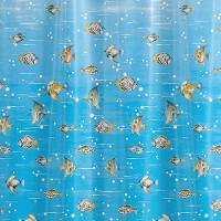 Coina Box Poliéster Peixe No Fundo Do Mar 198x180cm - Uzoo Cortina Box Poliester 1.98x1.80m Peixes Fundo Do Mar 829965 - 2