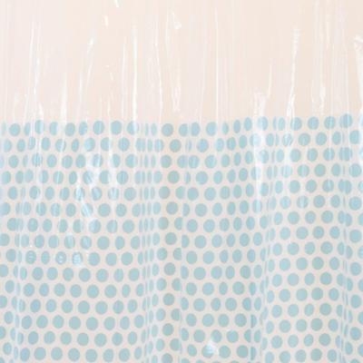 Coina Box Com Visor Pvc Bolas Azuis 198x180cm - Uzoo Cortina Box Pvc Visor 1.98x1.80m Bolas Azul