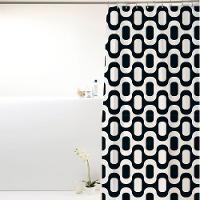 Coina Box Poliéster Ipanema Preto E Branco 198x180cm - Uzoo Cortina Box Poliester 1.98x1.80m Ipanema Preto-branco 828901 - 2