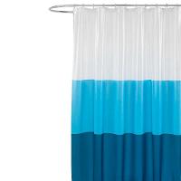 Coina Box Pvc Faixas Azuis 198x180cm - Uzoo Cortina Box Pvc 1.98x1.80m Faixas Azuis 818011 - 1