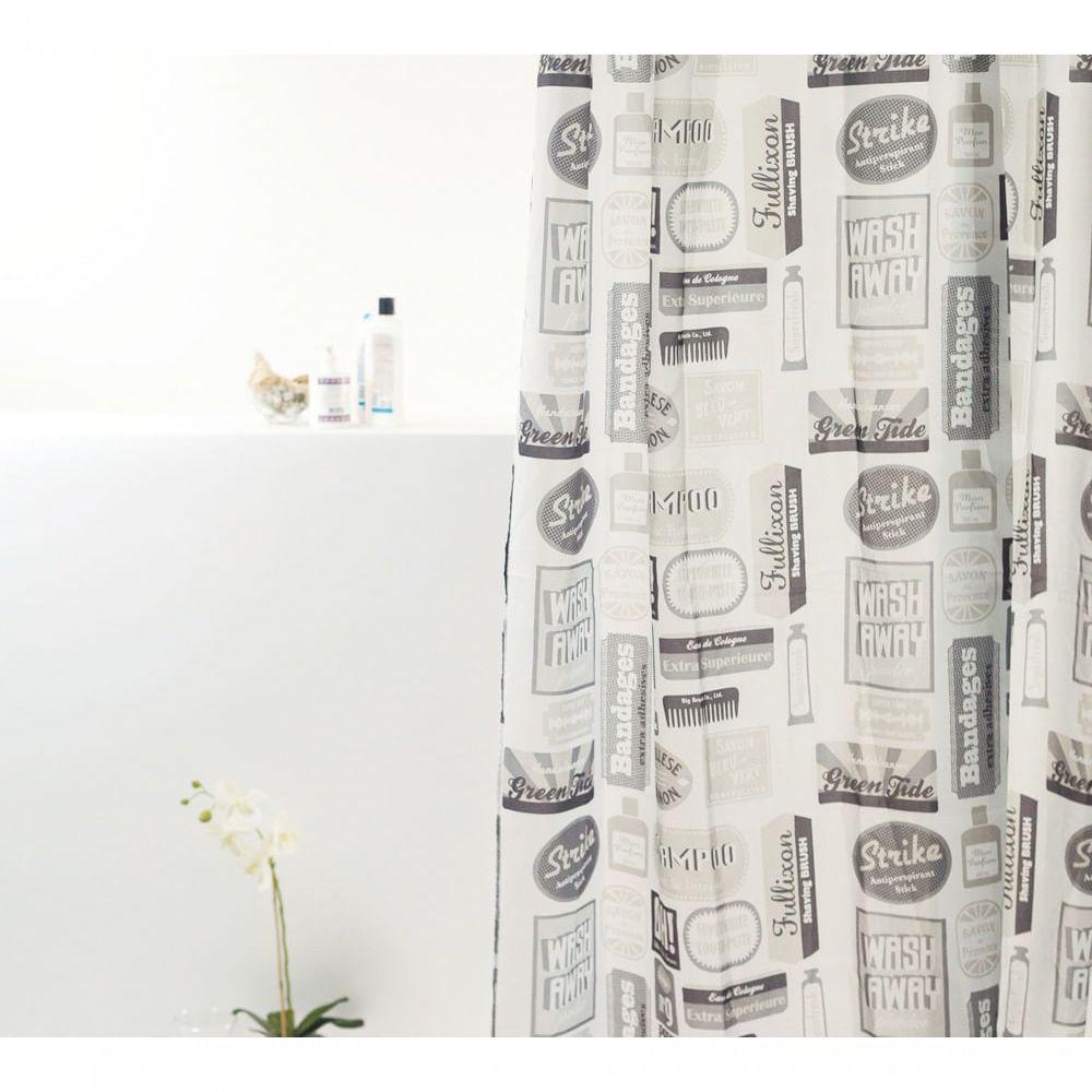 Coina Box Poliéster Pente Preto 198x180cm - Uzoo Cortina Box Poliester 1.98x1.80m Pente Preto 821517 - 1