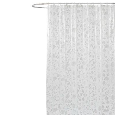 Coina Box Pvc Floral Cinza 198x180cm - Uzoo Cortina Box Pvc 1.98x1.80m Floral Cinza 818006