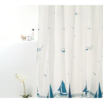 Coina Box Poliéster Barco Azul 198x180cm - Uzoo Cortina Box Poliester 1.98x1.80m Barco Azul 821779cy