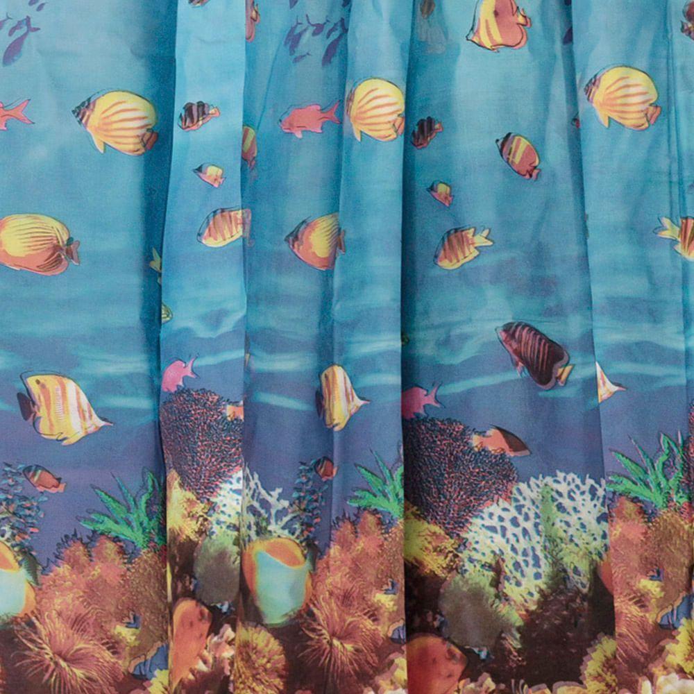 Coina Box Pvc Fundo Do Mar Azul 198x180cm - Uzoo Cortina Box Pvc 1.98x1.80m Fundo Mar Azul 821577 - 2