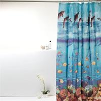 Coina Box Pvc Fundo Do Mar Azul 198x180cm - Uzoo Cortina Box Pvc 1.98x1.80m Fundo Mar Azul 821577 - 1