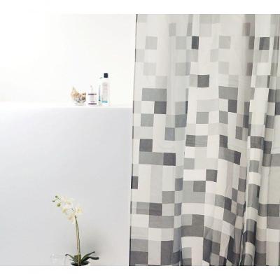 Coina Box Poliéster Pixel Cinza 198x180cm - Uzoo Cortina Box Poliester 1.98x1.80m Pixel Cinza 820184