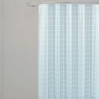 Coina Box Peva Quadriculado Cinza 180x160cm - Uzoo Cortina Box Peva 1.80x1.60m Quadriculado Cinza 818004 - 1