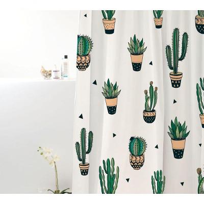 Coina Box Poliéster Cactos Verde 198x180cm - Uzoo Cortina Box Poliester 1.98x1.80m Cactos Verde 828909