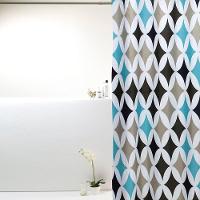 Coina Box Poliéster Geometrico Preto 198x180cm - Uzoo Cortina Box Poliester 1.98x1.80m Geometrico Preto 821849 - 2