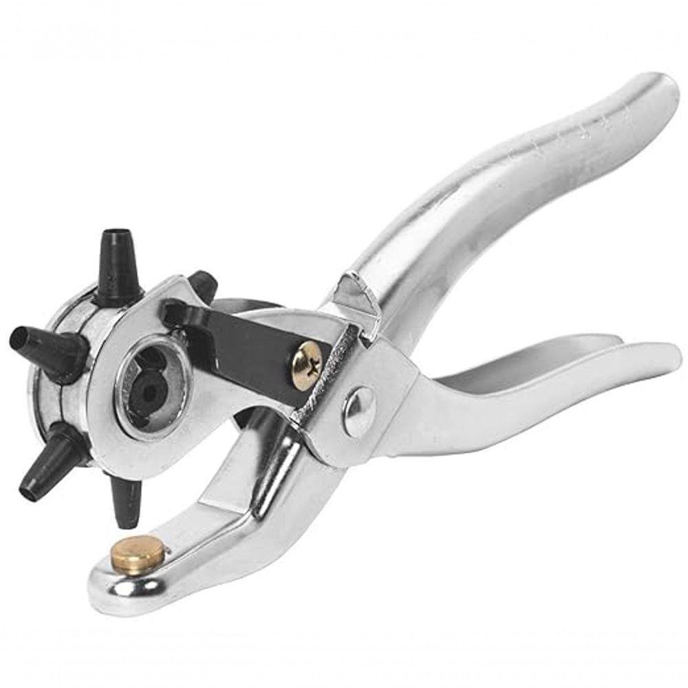 Alicate Duplo Furador Aplicador Ilhós Botões Couro 2 Em 1 - 2