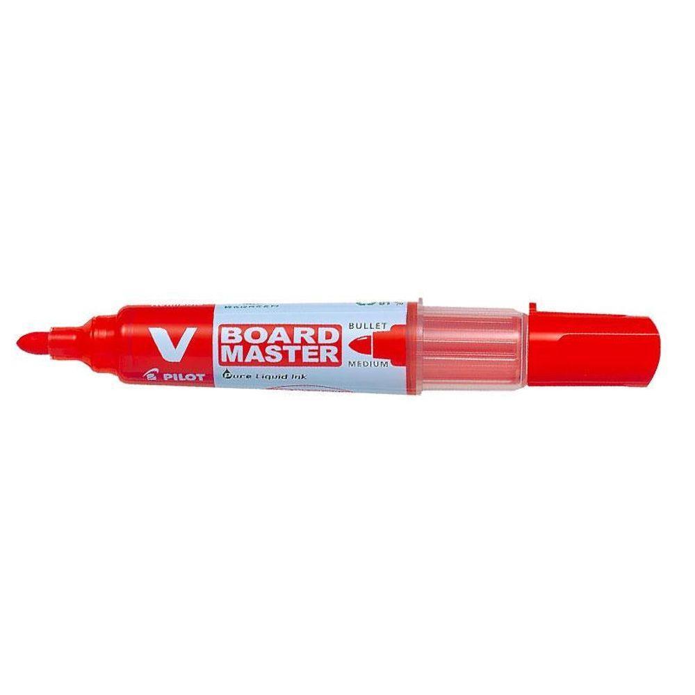 Pincel Para Quadro Branco Recarregável Board Master Vermelho 6 Unidades - Pilot - 3