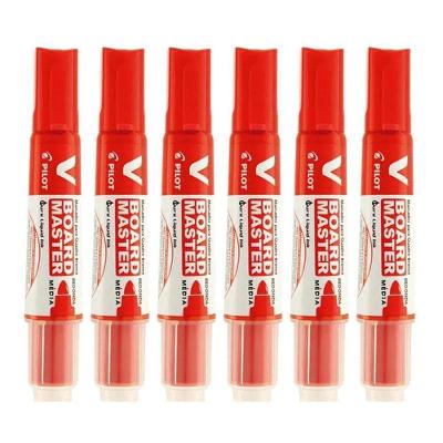 Pincel Para Quadro Branco Recarregável Board Master Vermelho 6 Unidades - Pilot