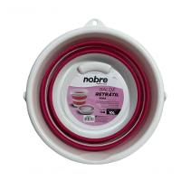 Balde Resistênte E Dobrável Retrátil Silicone 10 Lt Nobre Rosa - 3