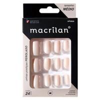 Macrilan Unhas Postiças Tamanho Médio Perolado Up303A (24 Unidades) - 1