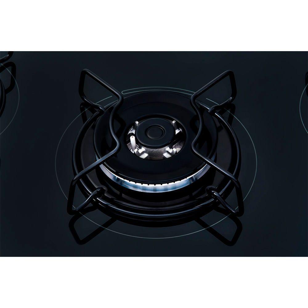 Cooktop A Gás 5 Bocas Mondial Ctg-03 biv-preto/prata - 4