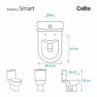 Tampa De Vaso Poliéster Smart Metrópole Para Bacia Celite - 3