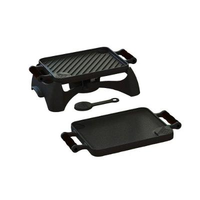 Rechaud Bifeteira Dupla Face Ferro Alça Silicone Preta