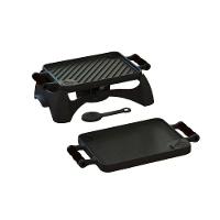 Rechaud Bifeteira Dupla Face Ferro Alça Silicone Preta - 1